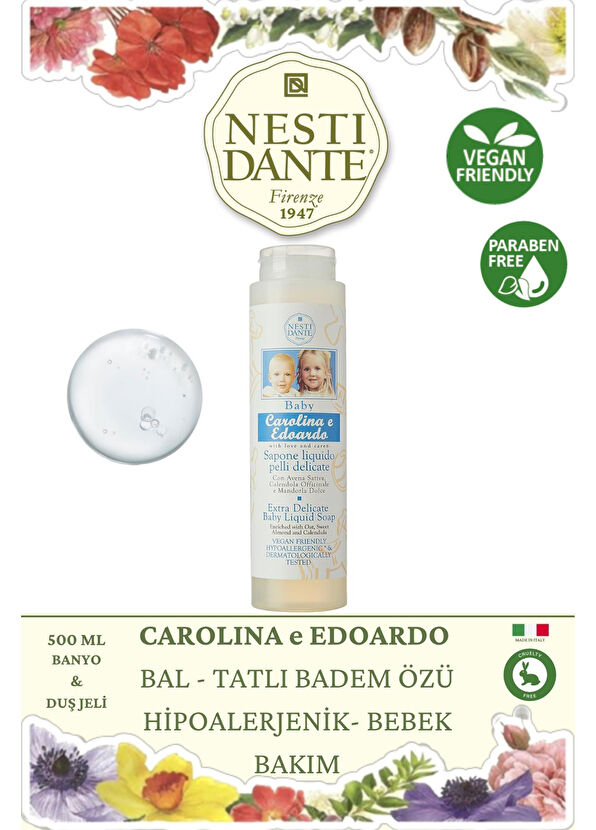 Nesti Dante Hipoalerjenik Vegan Bebek Bakım Bebek Banyo ve Duş Jeli 300 ml - 3