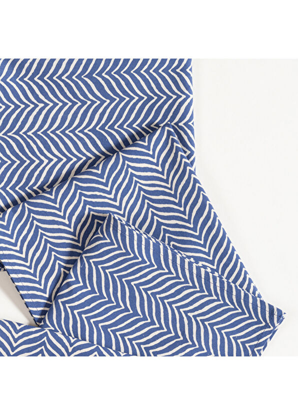 Zsa Zsa Zsu Gaya Mavi Baskılı %100 Pamuk 4'lü Peçete 43x43 Cm - 2