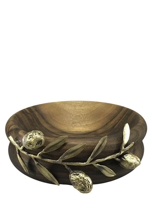 Woodstory Design Brown Wooden Serving Plate - 1