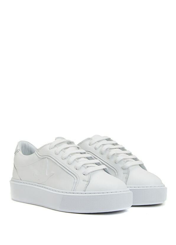 Beymen Club White Women's Leather Sneakers - 2