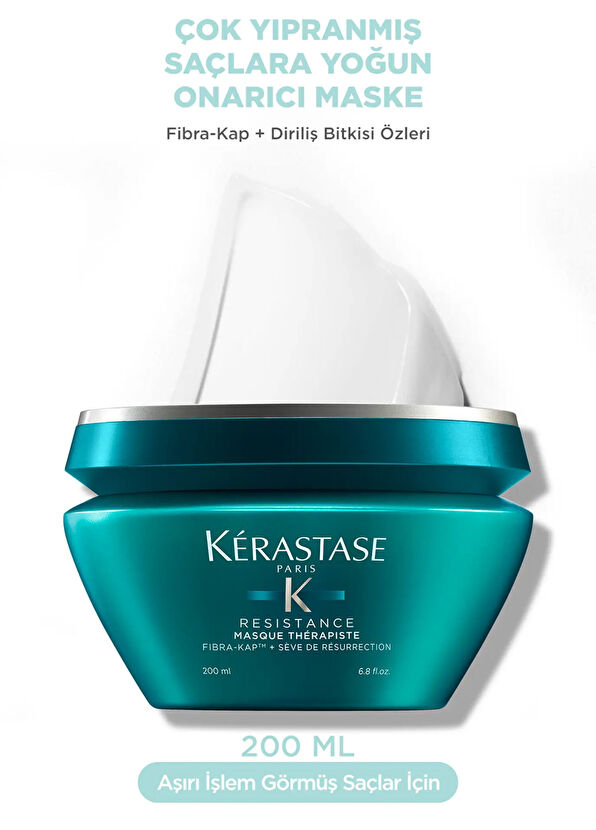Kerastase Resistance Therapiste Shampoo for Extremely Damaged Hair 250 ml + Mask 200 ml + Serum 30 ml 3-Piece Hair Care Set - 3