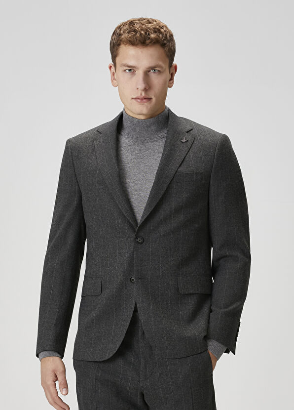 Beymen Club Smoked Stripe Patterned Suit - 4