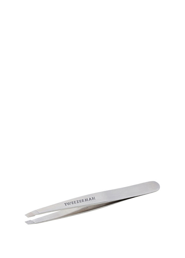 Tweezerman Silver Steel Tweezers with Curved Tips - 1