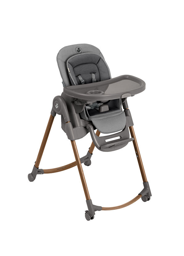 Maxi-Cosi Minla Plus Elegance Graphite 6'sı Bir Arada Ahşap Görünümlü 4 Tekerlekli Mama Sandalyesi - 2