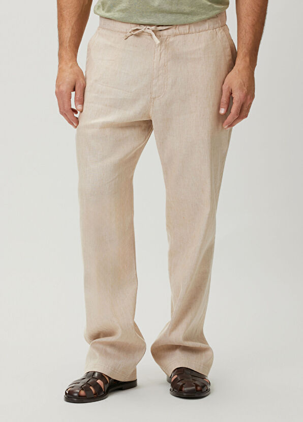 Michael Kors Beige Waist Corded Linen Trousers - 2