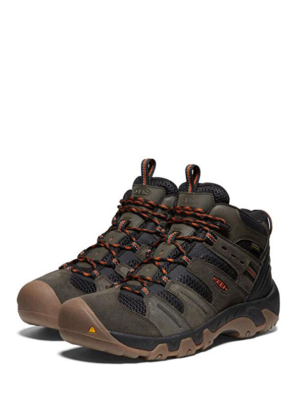Keen Headout Black Olive Fossil Orange Waterproof Men's Hiking Boots - 2