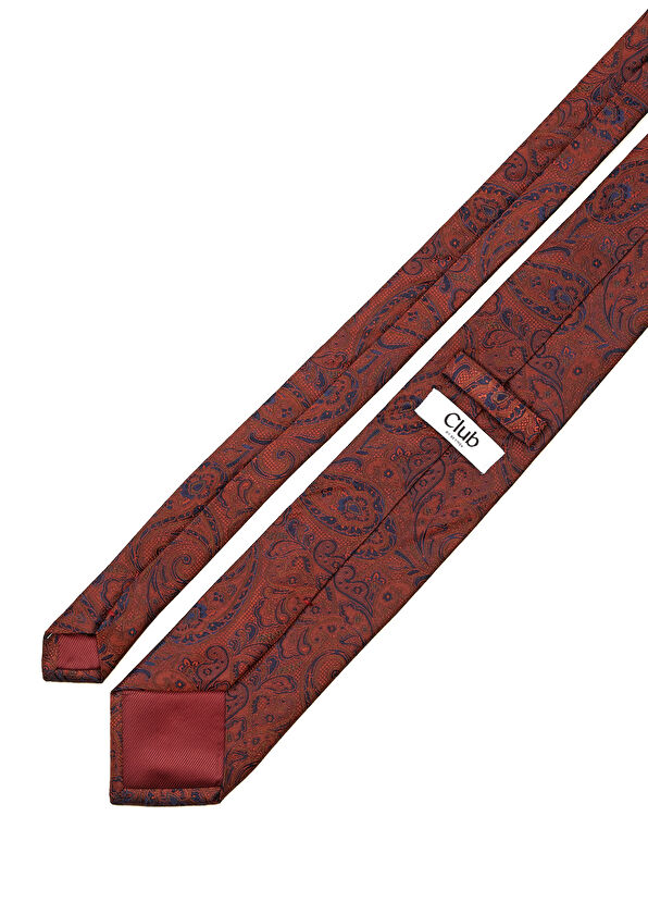 Beymen Club Bordo Şal Desenli İpek Kravat - 2