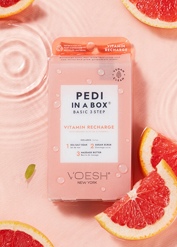 Voesh New York Pedi In A Box Basic Vitamin Recharge 3-Step Pedicure Set - 2