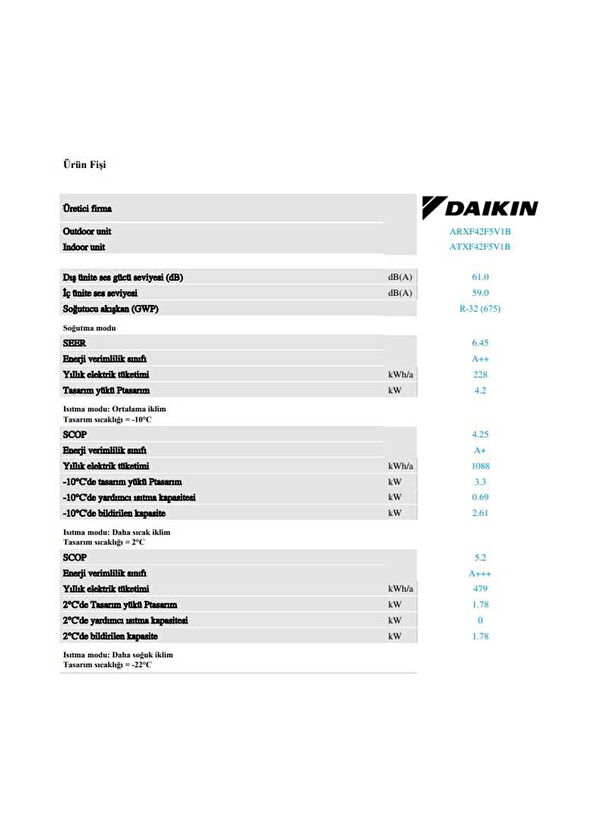 Daikin Siesta Sensira ATXF42F Wifi 14.000 Btu A++ İnverter Duvar Tipi Klima - 4