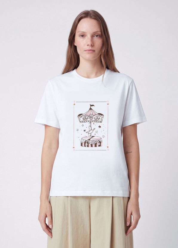 Beymen Club Kırık Beyaz Atlı Karınca Baskılı T-shirt - 3