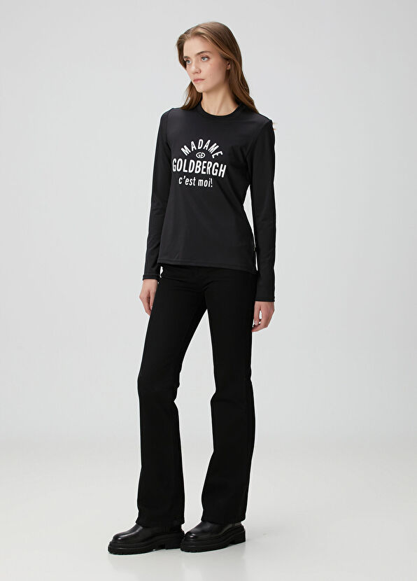 Goldbergh Siyah Logolu Uzun Kol T-shirt - 2