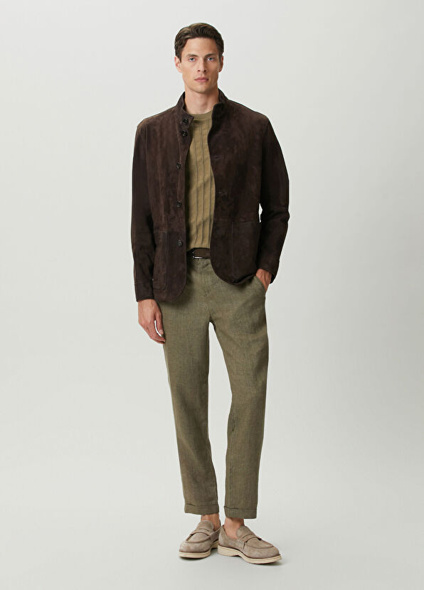 Beymen Club Khaki Linen Pants - 1