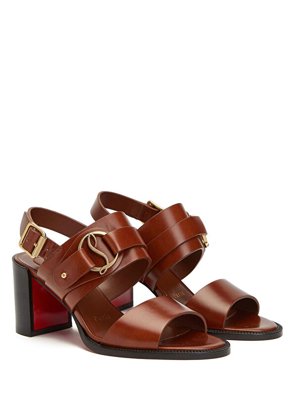 Her In Roma Kahverengi Kadın Deri Sandalet - Görsel 3