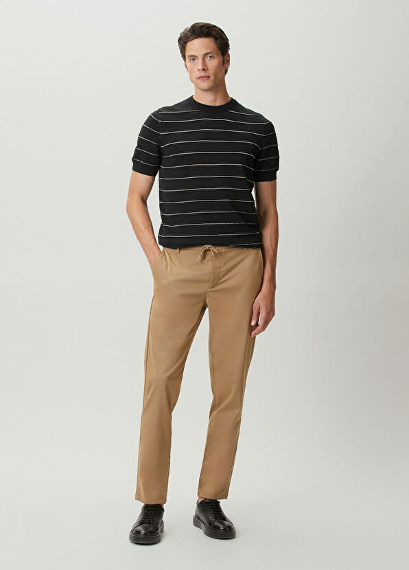 Beymen Club Bej Beli Kordonlu Twill Pantolon - 1