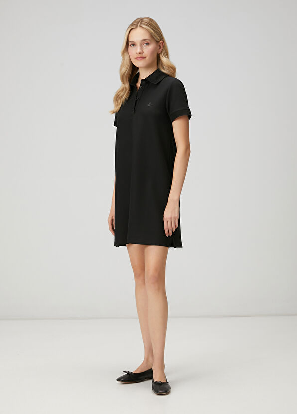 Beymen Club Siyah Mini Polo Elbise - 1