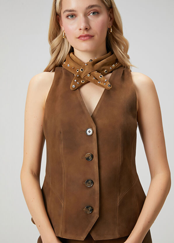 Beymen Club Kahverengi Süet Yelek - 2