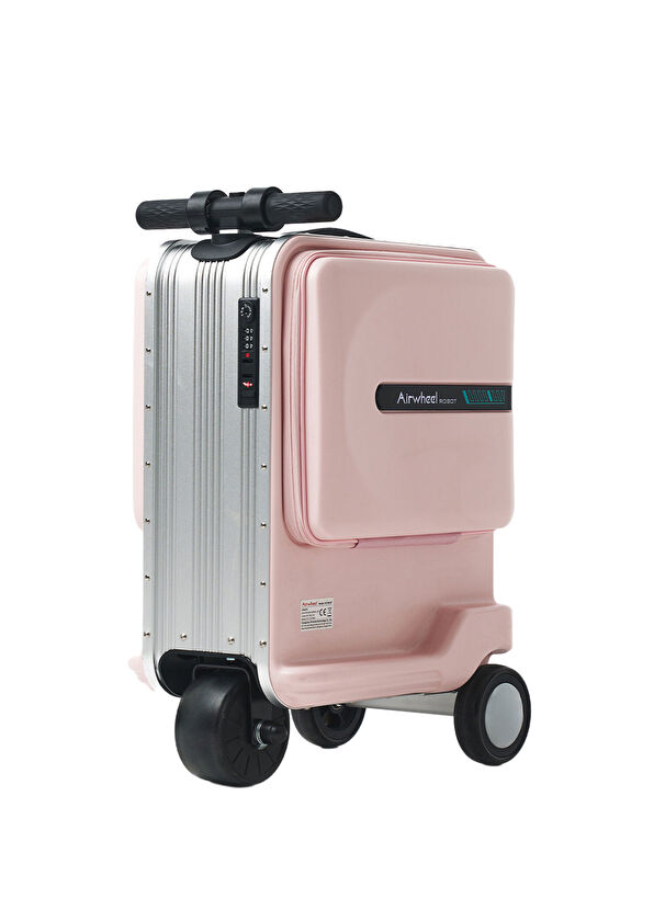 SE3miniT Pembe Kabin Boy Elektrikli Binilebilir Scooter Valiz - Görsel 2