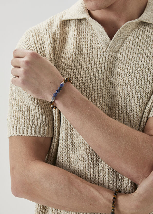 Beymen Club Kahverengi Doğal Taşlı Erkek Bileklik - 4