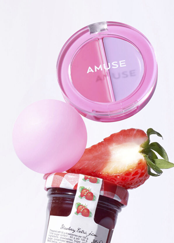 Amuse Lip Cheek Healthy 03 Strawberry Parlak Görünüm Veren Dudak ve Yanak Balmı - 2