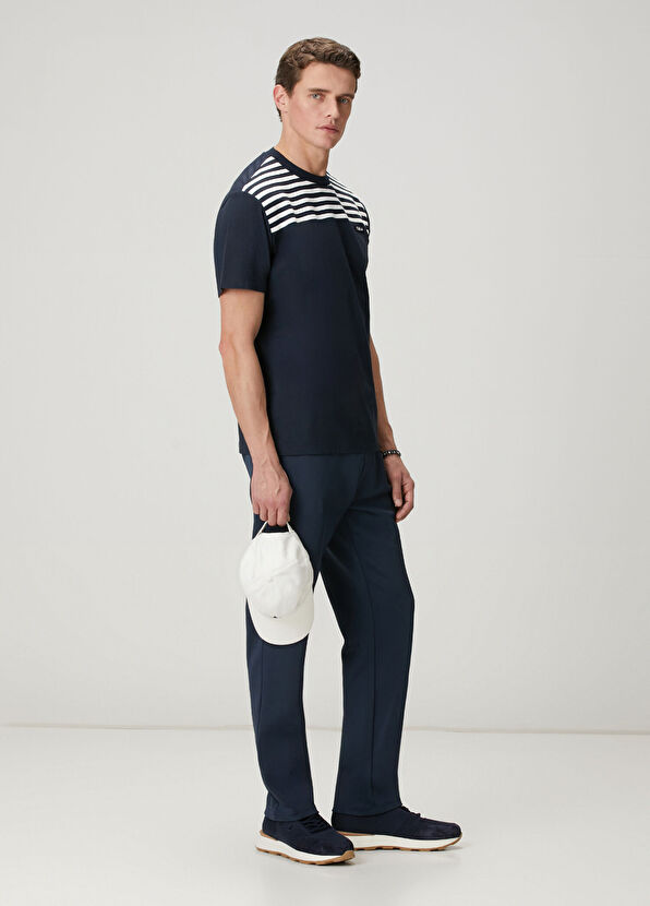 Beymen Club Lacivert Regular Fit Çizgili T-shirt - 3