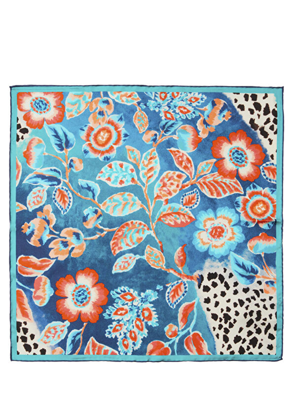 Beymen Club Blue Silk Scarf - 2