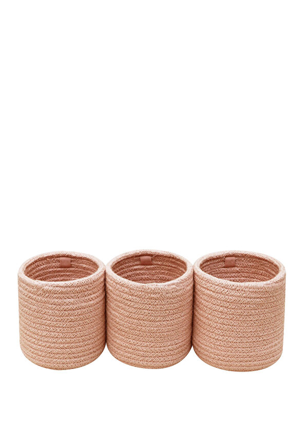 Lorena Canals Bobby Vintage Nude 3-Pack Children's Room Organizer Hanging Basket - 1