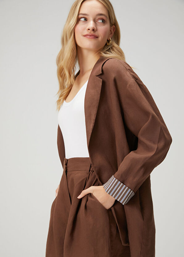 Beymen Club Light Brown Linen Shorts - 2