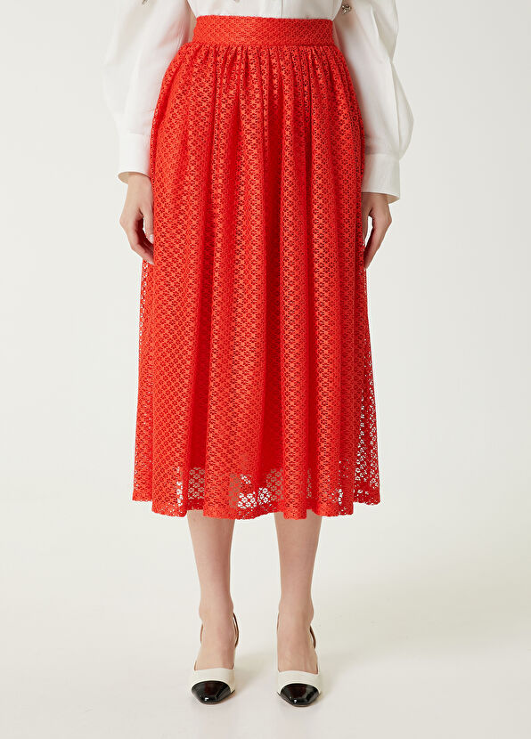 Beymen Club Kırmızı Midi Etek - 2