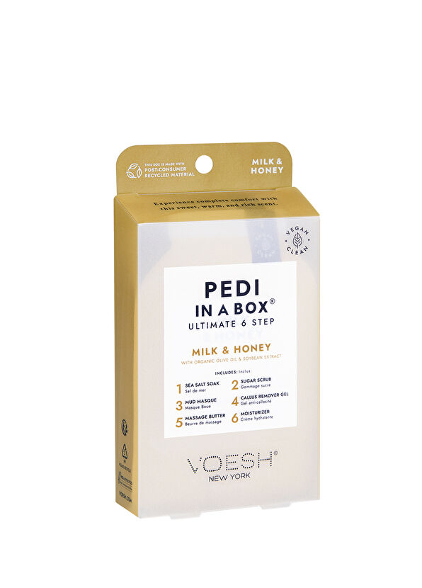 Voesh New York Pedi In A Box Ultimate Süt ve Bal 6 Adımlı Pedikür Seti - 1