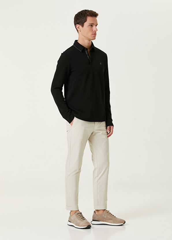 Beymen Club Slim Fit Siyah Polo Yaka Sweatshirt - 3