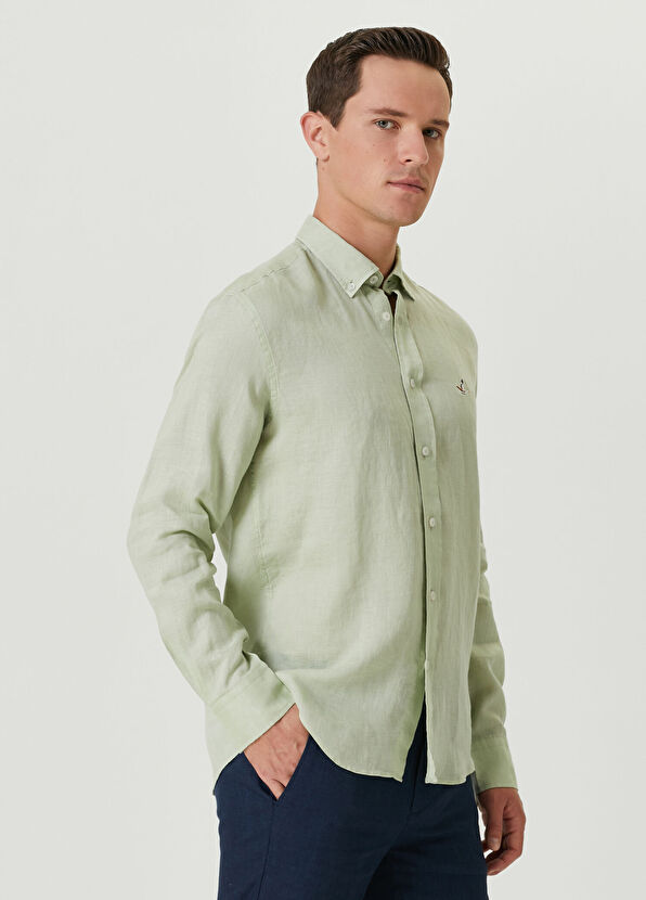 Beymen Club Comfort Fit Cagla Linen Shirt - 4