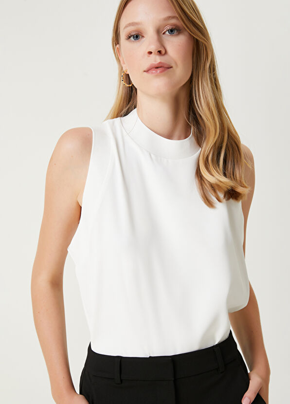 Beymen Club Kırık Beyaz Kolsuz Bluz - 2