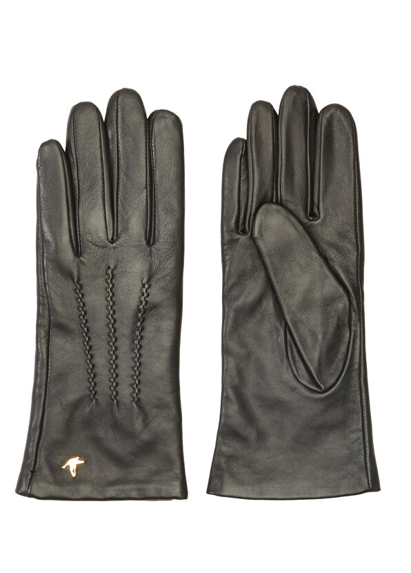 Beymen Club Siyah Kadın Deri Eldiven - 1