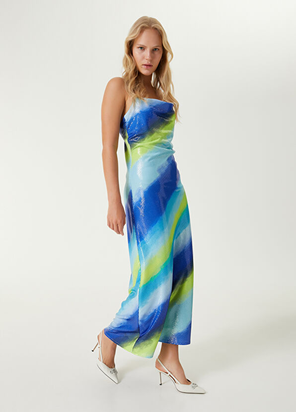 Beymen Club Multi-Colored Sequin Maxi Evening Dress - 4