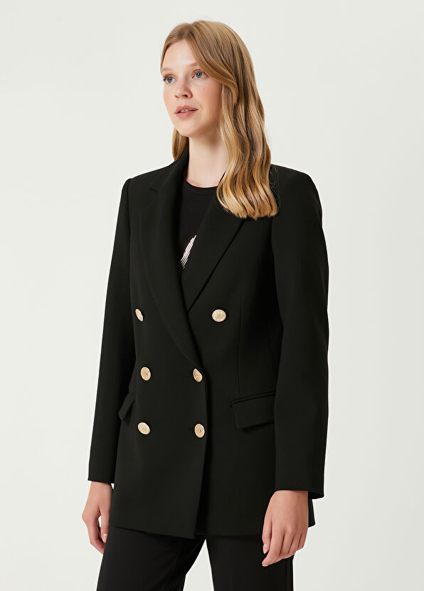 Beymen Club Black Double-Breasted Blazer - 4