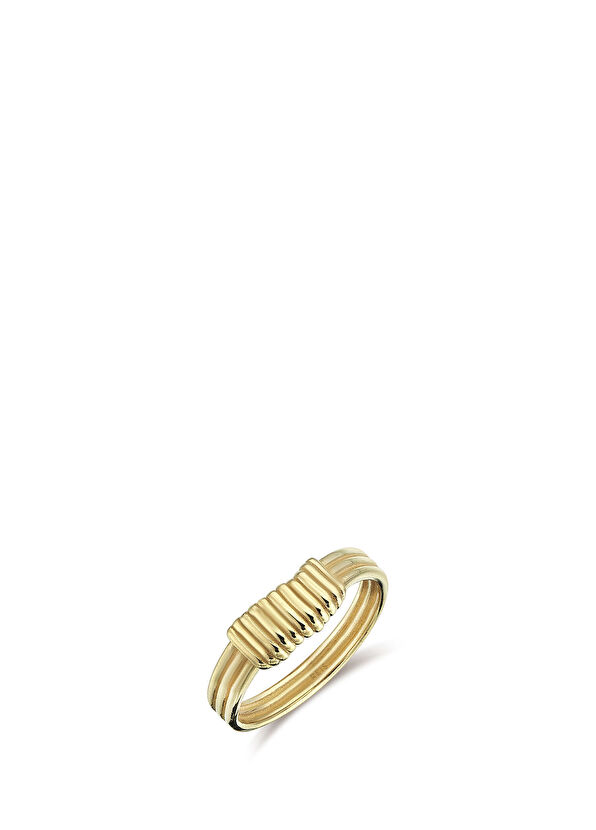 Reis Kuyumculuk Rope 14 Carat Yellow Gold Women's Ring - 1