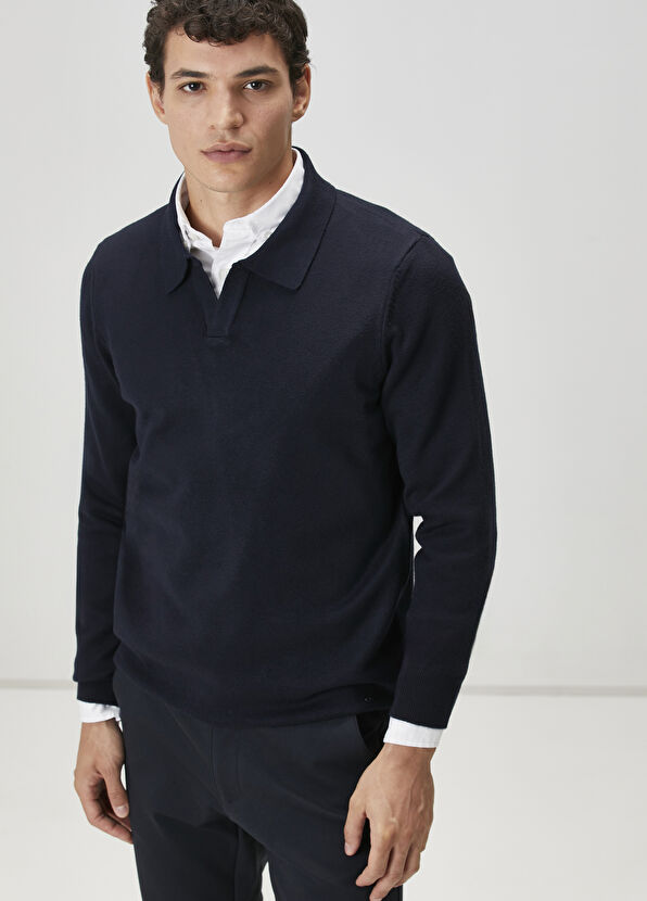 Beymen Club Navy Blue Polo Neck Knitwear - 2