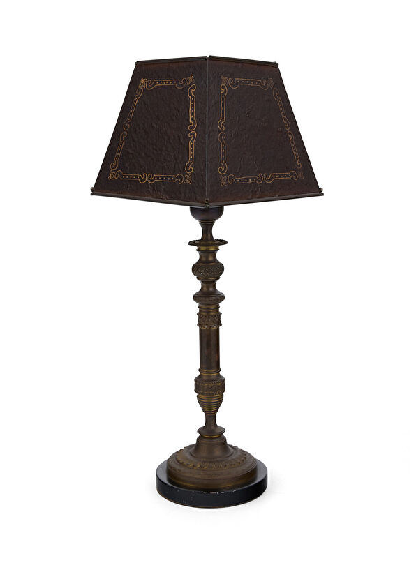 Nish Solutions Leone Aliotti Bronz Gövdeli Abajur - 3