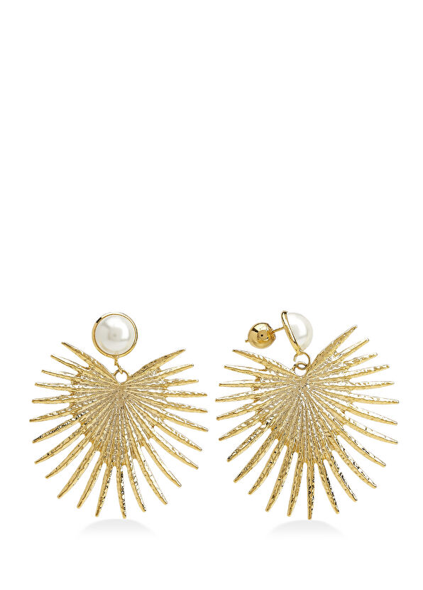 Beymen Club Gold Pearl Detailed Earrings - 2