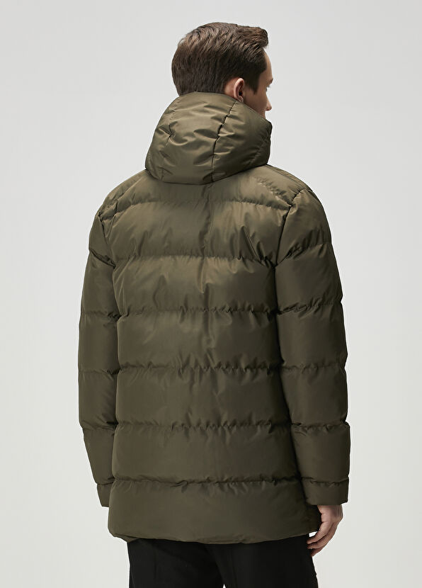 Beymen Club Khaki Hooded Puff Coat - 4