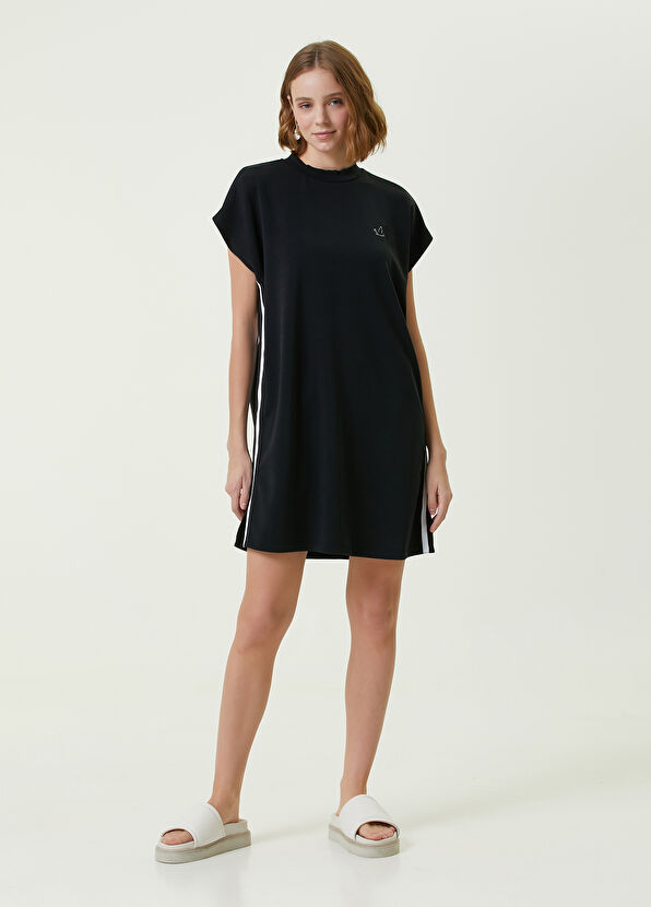 Beymen Club Siyah Kontrast Bantlı Mini Elbise - 2