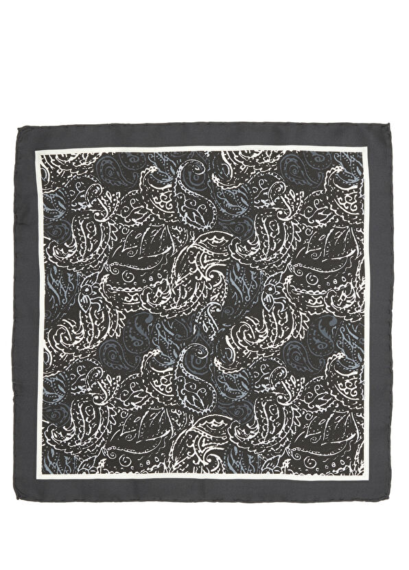 Beymen Club Black Wool Pocket Square - 1