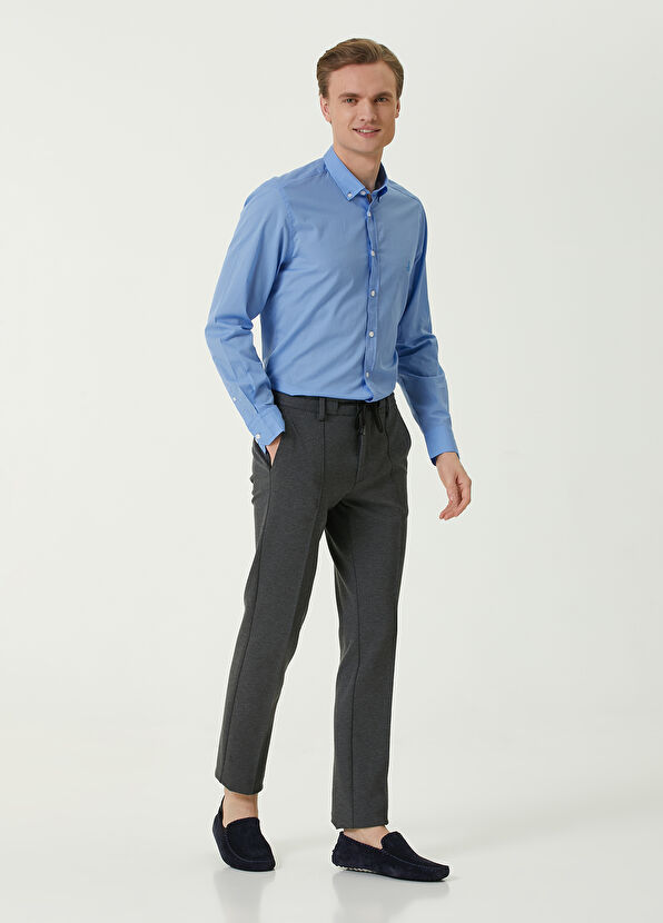 Beymen Club Slim Fit Mavi Logolu Gömlek - 2