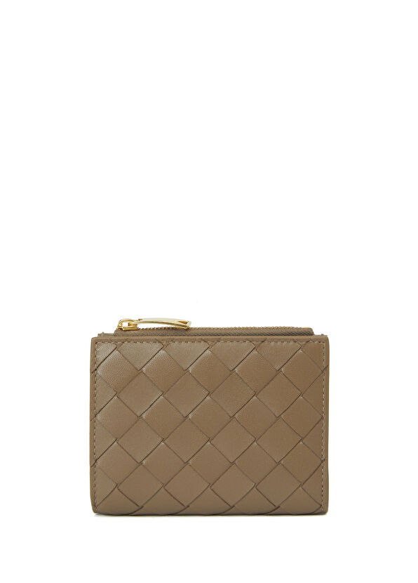 Taba Örgü Dokulu Kadın Deri Cüzdan - Görsel 2