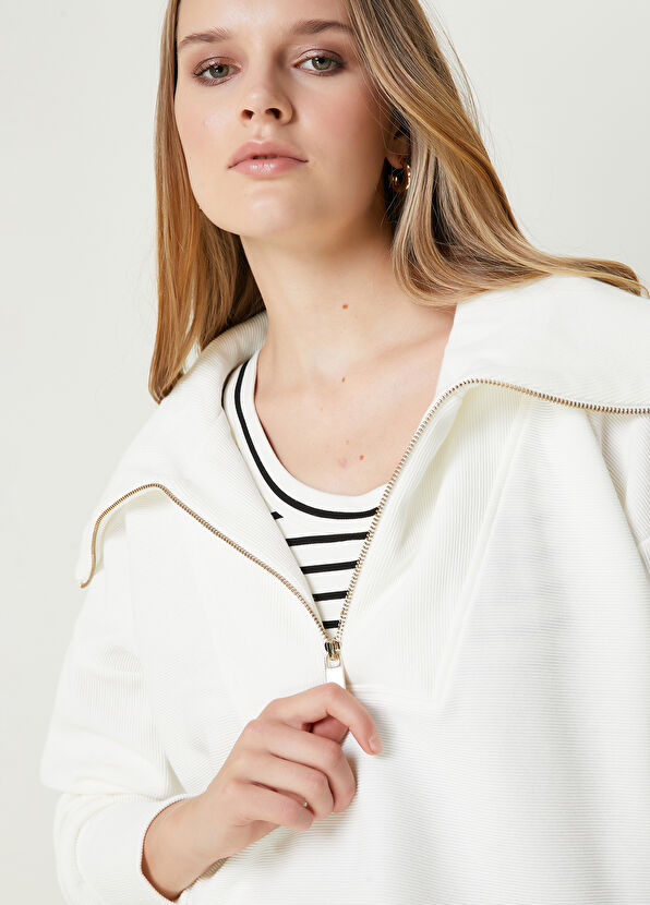 Beymen Club Ecru Oversize Sweatshirt - 2