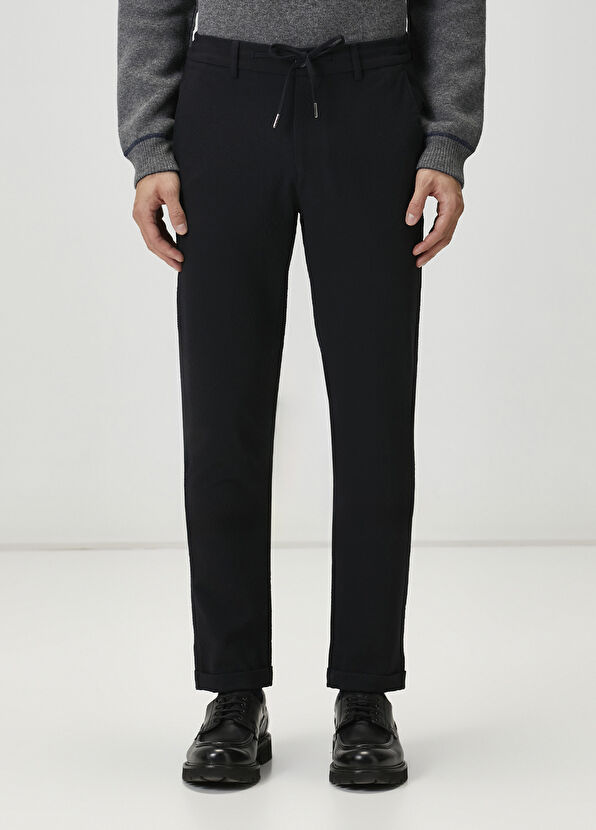 Beymen Club Navy Blue Waist Corded Crinckle Sports Trousers - 2