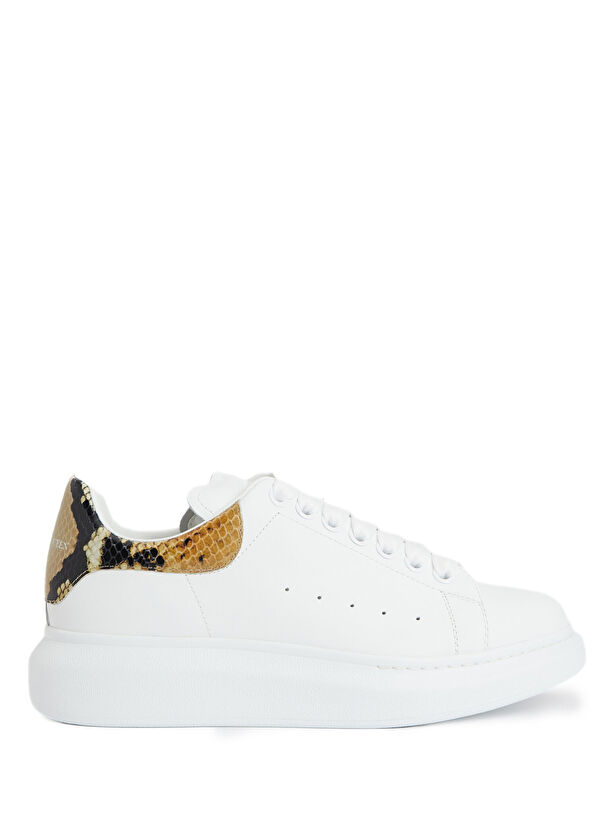 McQueen Oversized Beyaz Kadın Deri Sneaker - 1