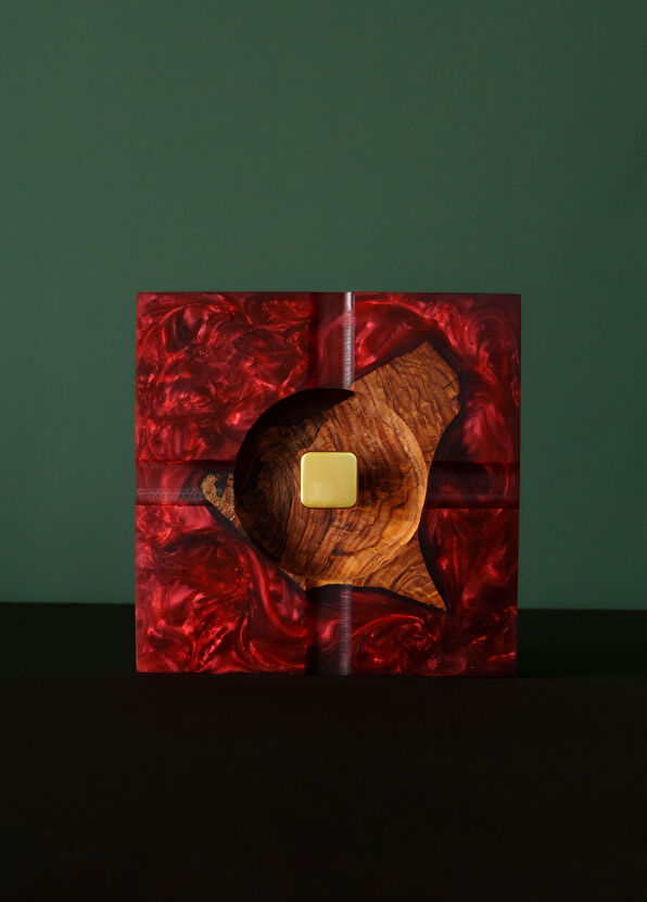 Bordeaux Concept Marleen Bordo Altın Renkli Aksesuarlı Dekoratif Küllük - 3