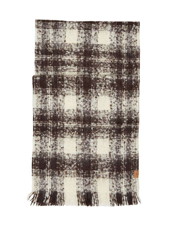 Beymen Club Multicolored Plaid Women's Mohair Blend Scarf - 1