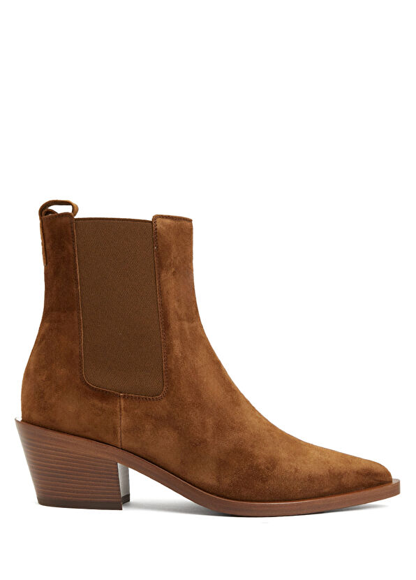 Kahverengi Kadın Süet Bot - Görsel 2